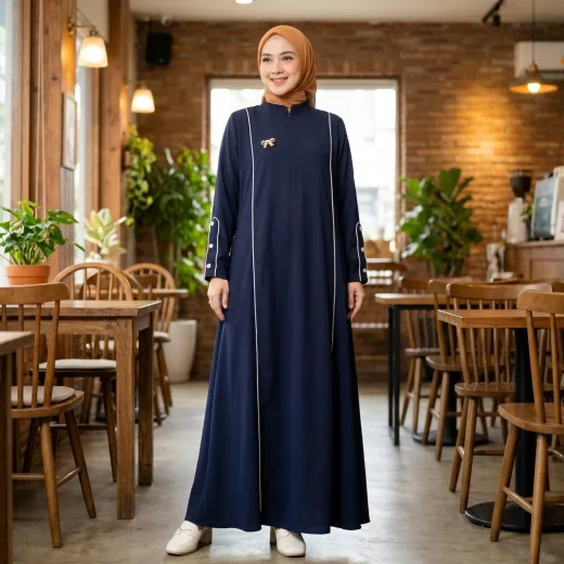 Ria Dress Gamis Sabrina Polos